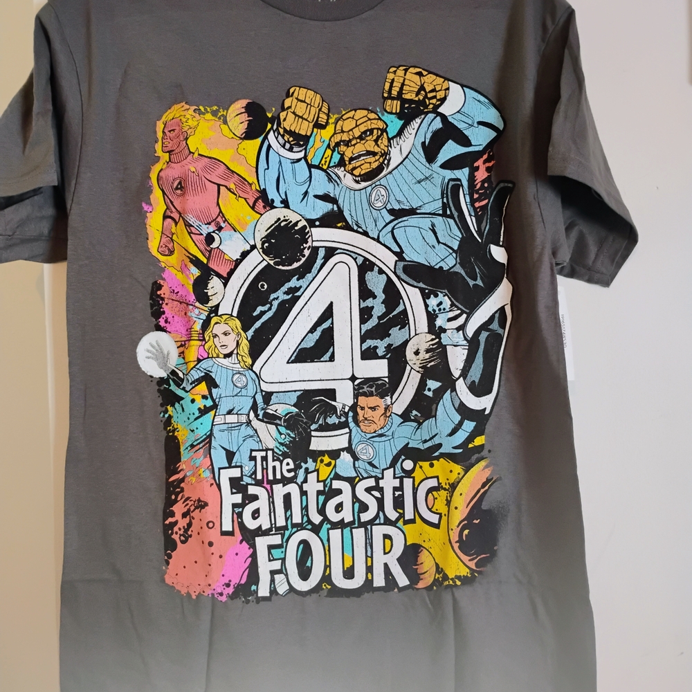 Marvel Fantastic Four Mens Graphic Tee - Gray
